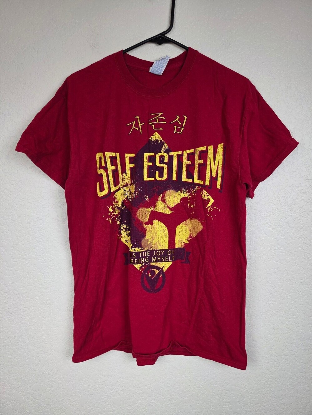 Red Self Esteem Graphic T-Shirt Medium